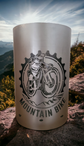 Coole Feuertonne / Feuerkorb mit Motiv Mountain Bike