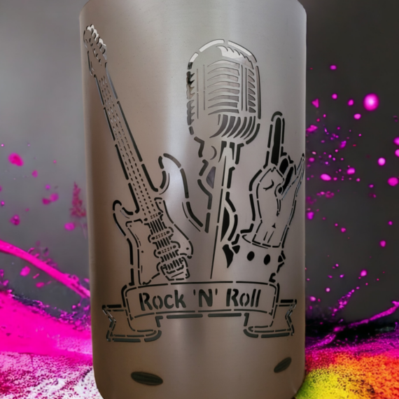 Coole Feuertonne / Feuerkorb mit Motiv Rock `n´ Roll